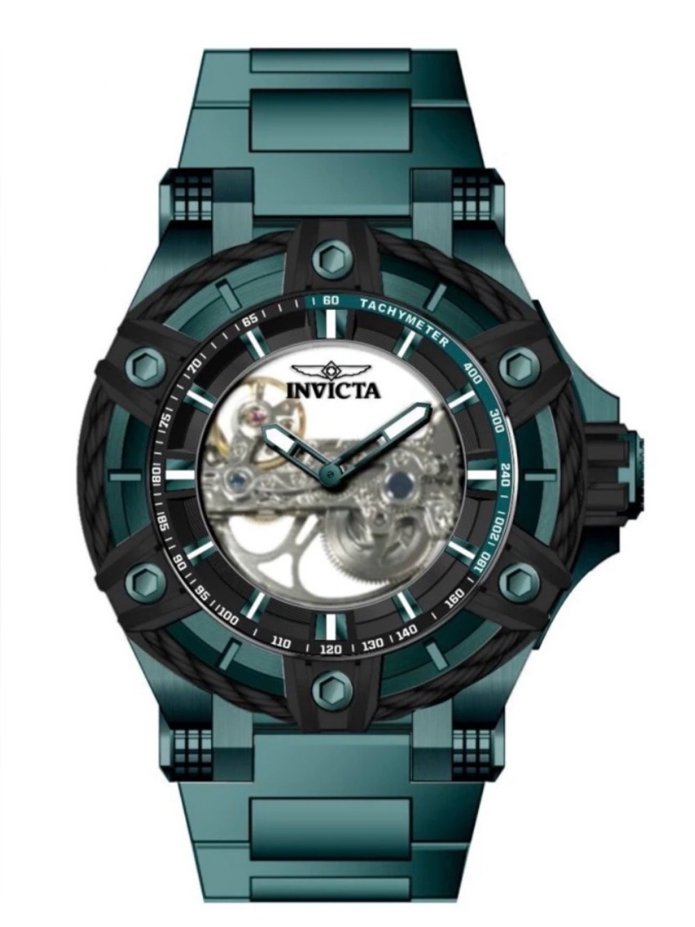 50784 NEW] Invicta Bolt Phantom Automatic Watch 52mm – Green Edition